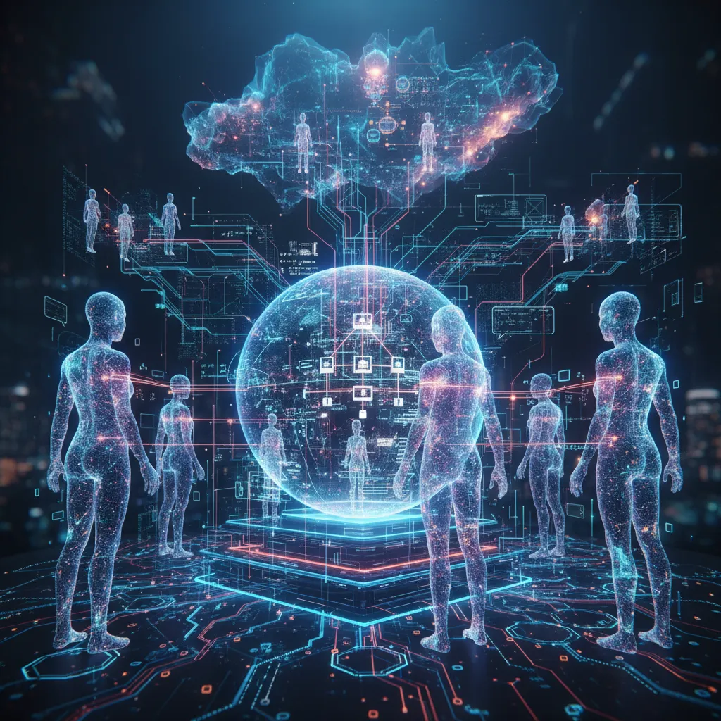 AI agents collaborating through data flows