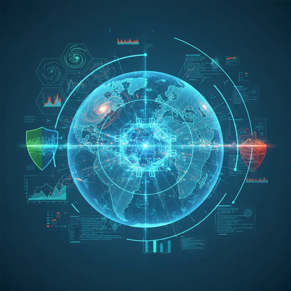 AI processing climate data on a global map
