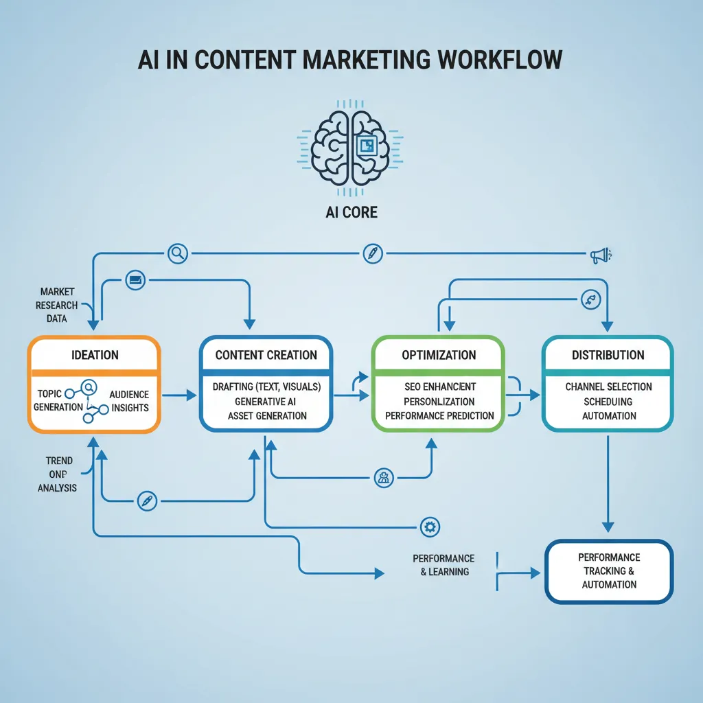 AI content marketing infographic