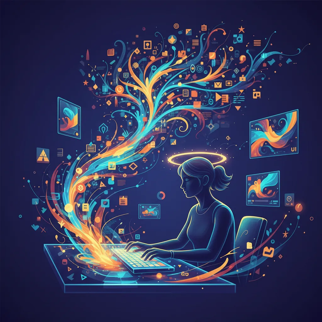 AI assisting a content creator with creative tasks