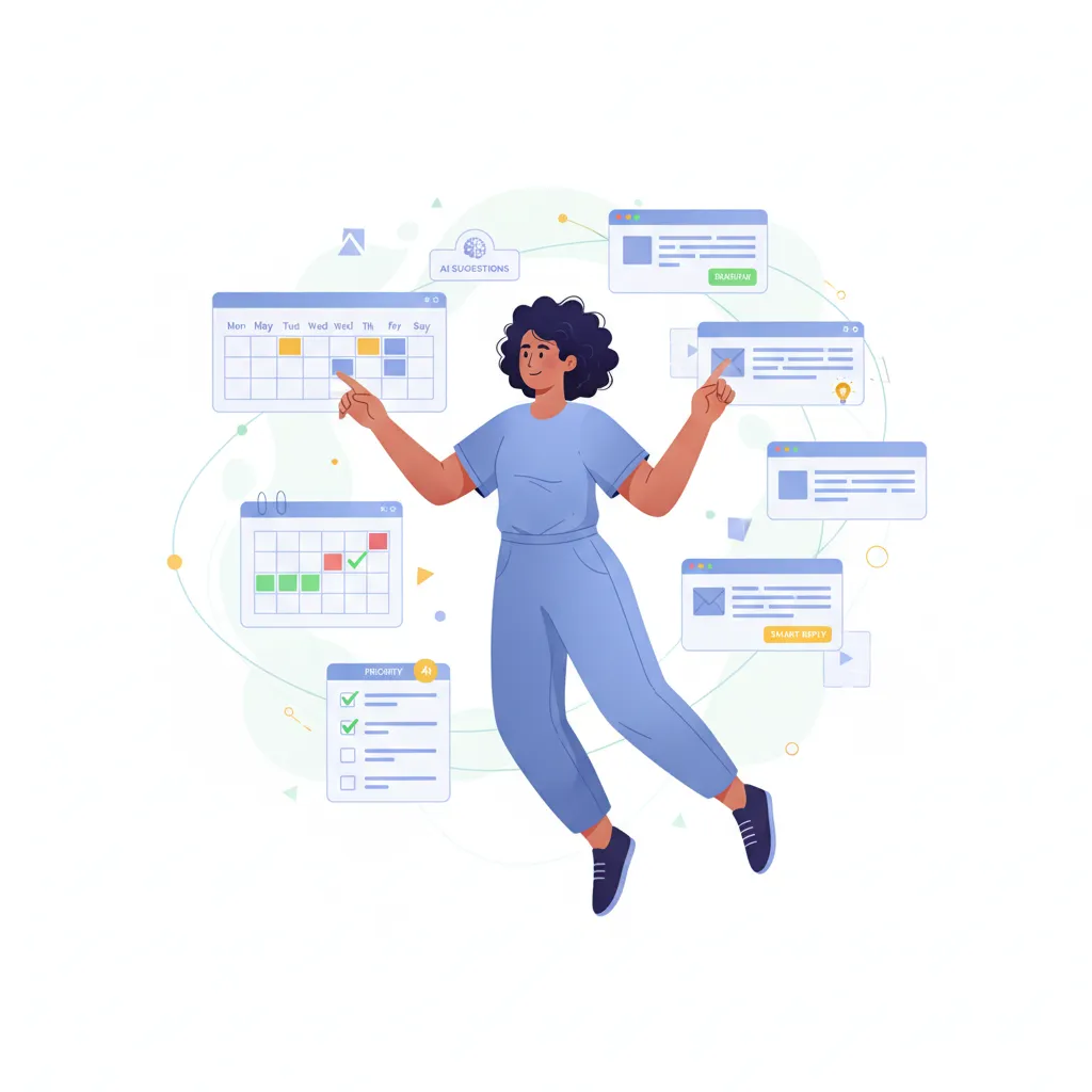 Person using AI for daily tasks like scheduling and email management