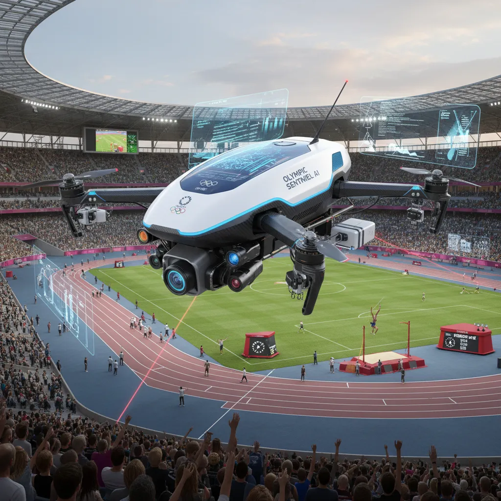 AI drone monitoring Olympics