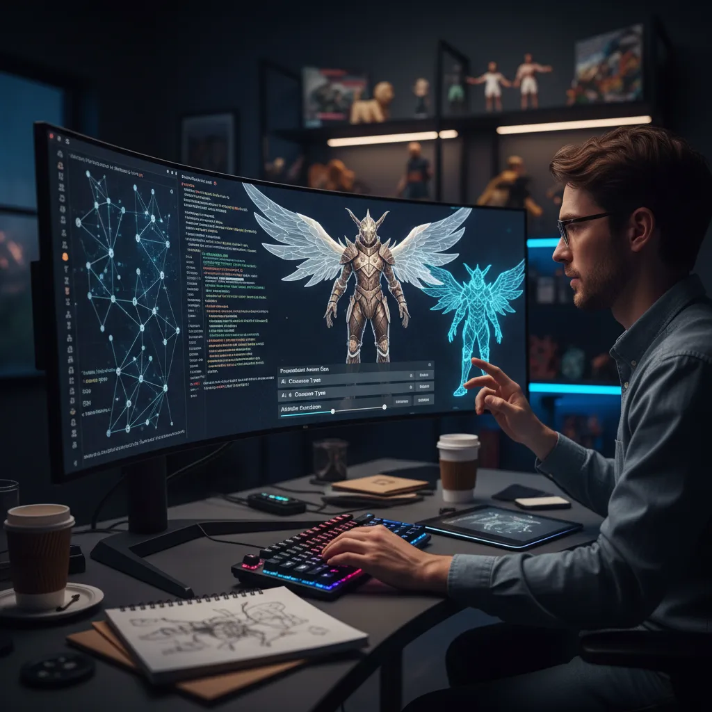 Game developer using AI tools