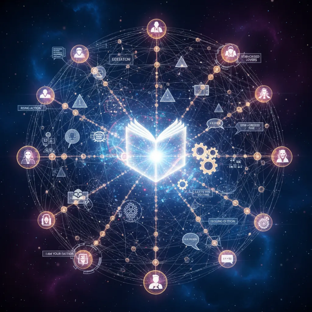 AI neural network creating a story