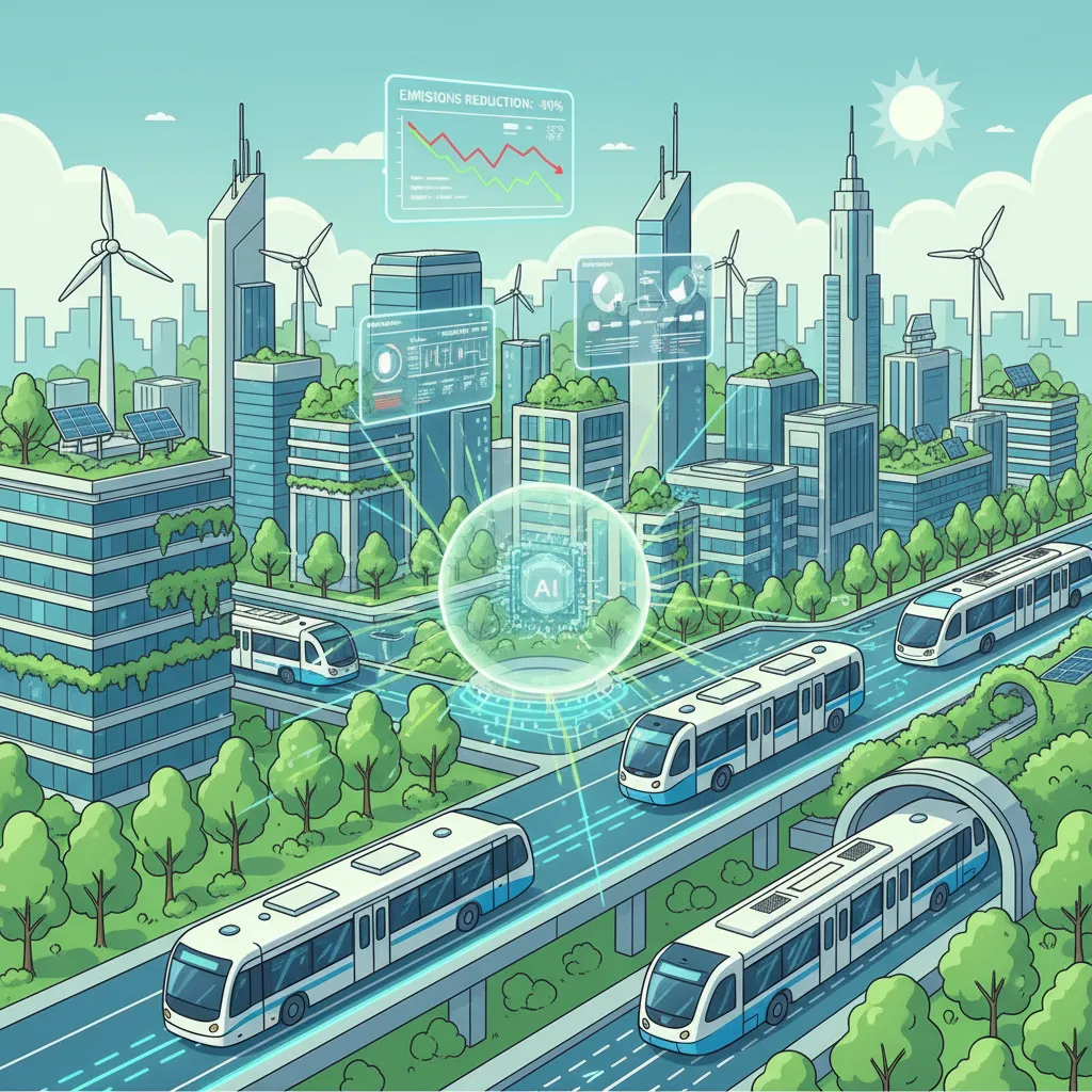 Smart public transportation network with electric vehicles in a green city