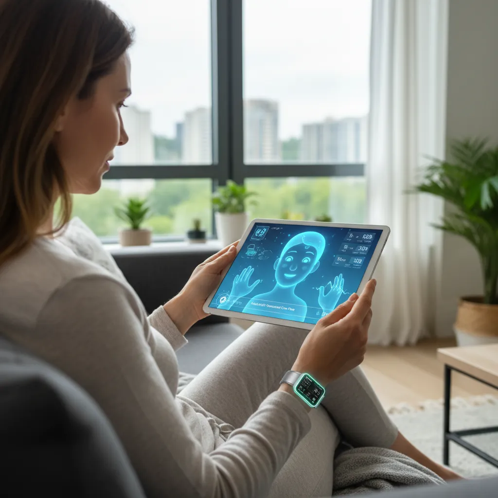 Patient receiving AI-powered remote care
