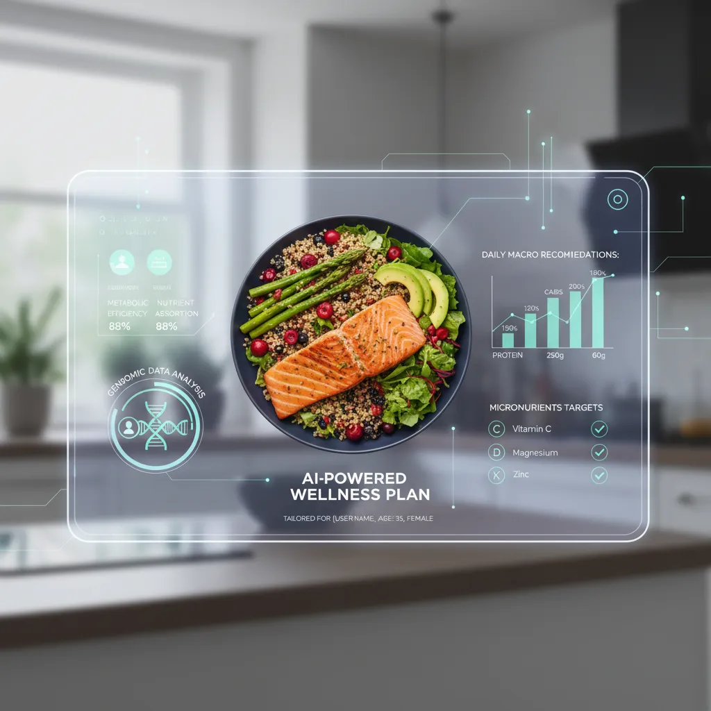 AI-generated personalized meal plan on a tablet