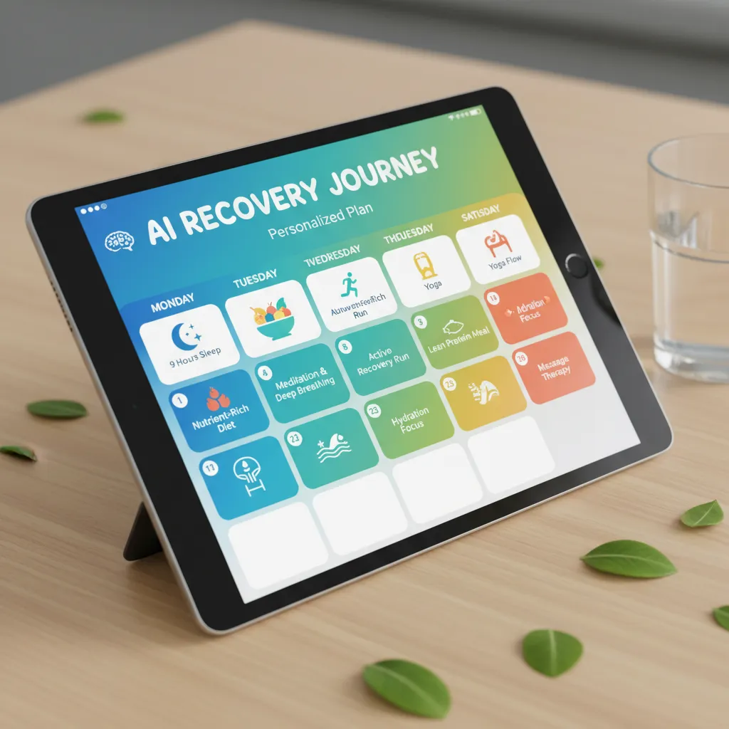 Tablet displaying an AI-generated personalized recovery plan