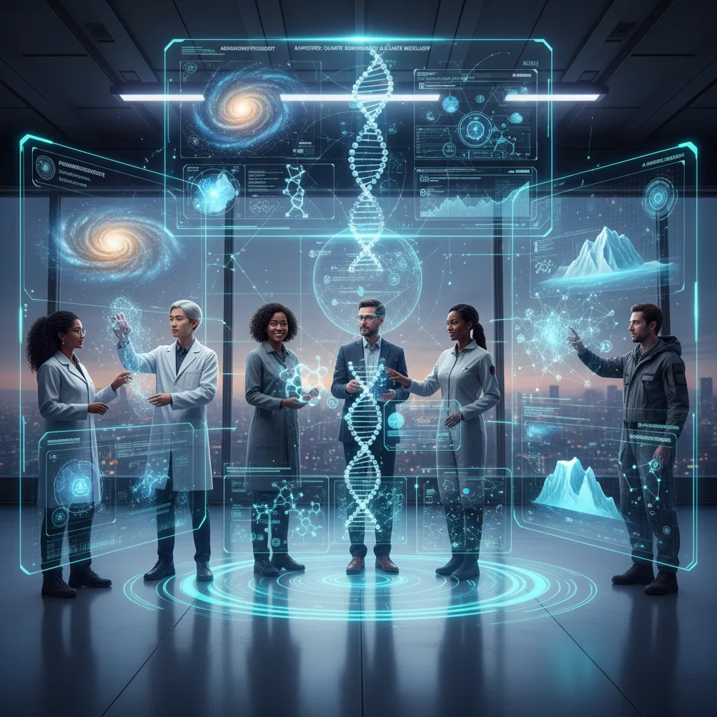 Global scientific collaboration with AI interface