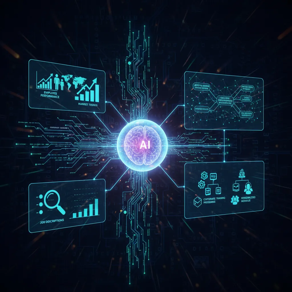 AI analyzing data for skill gap identification