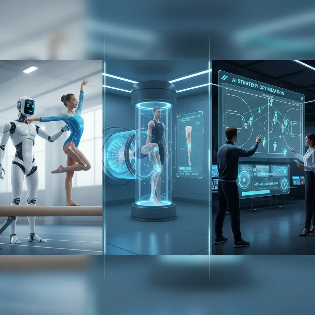 Collage of AI sports applications