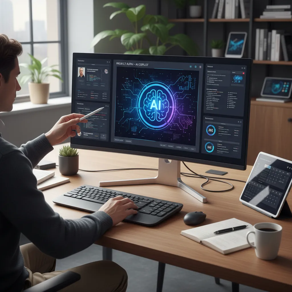 Person using AI for task management