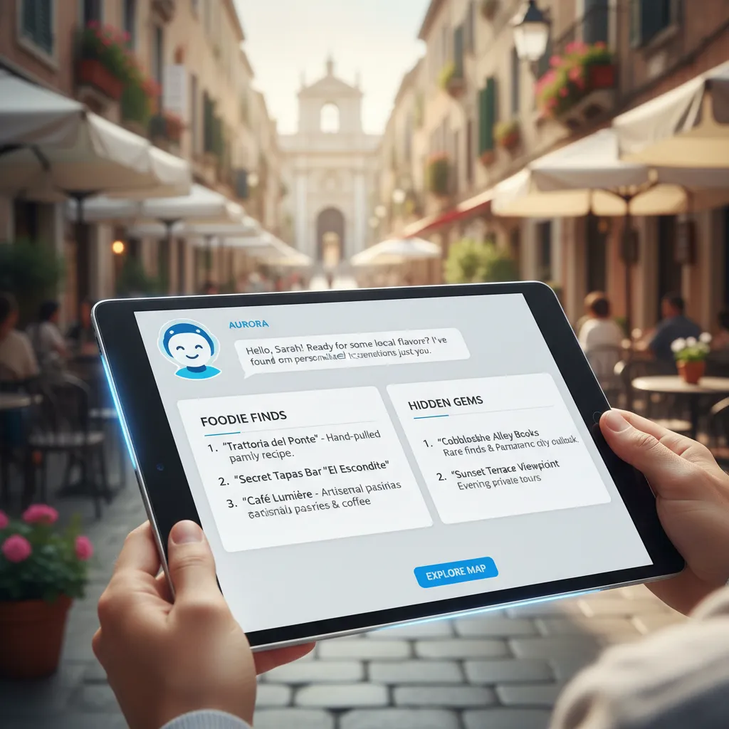 AI chatbot providing personalized travel recommendations