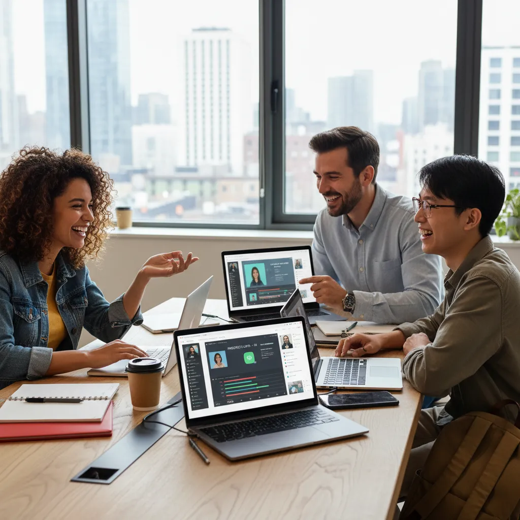 People using AI video creation tools