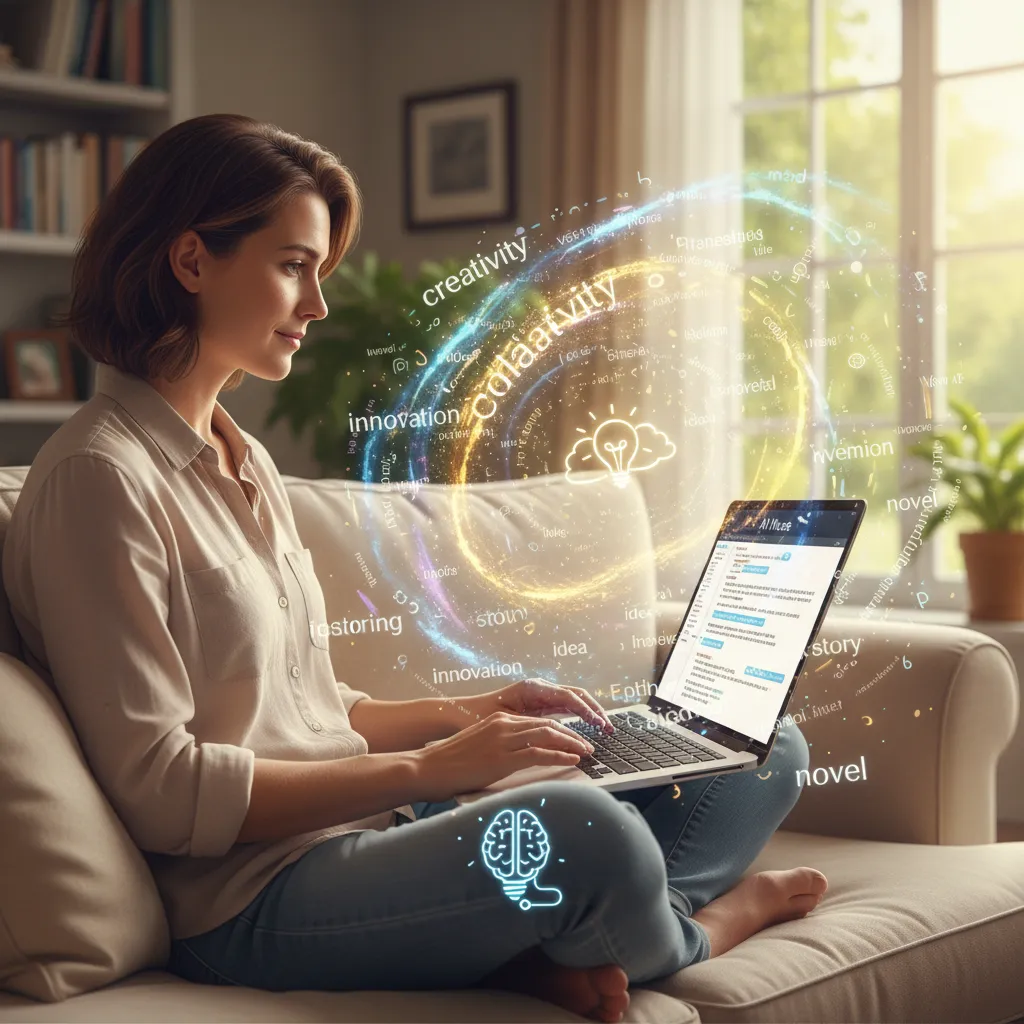 Person writing with AI assistant