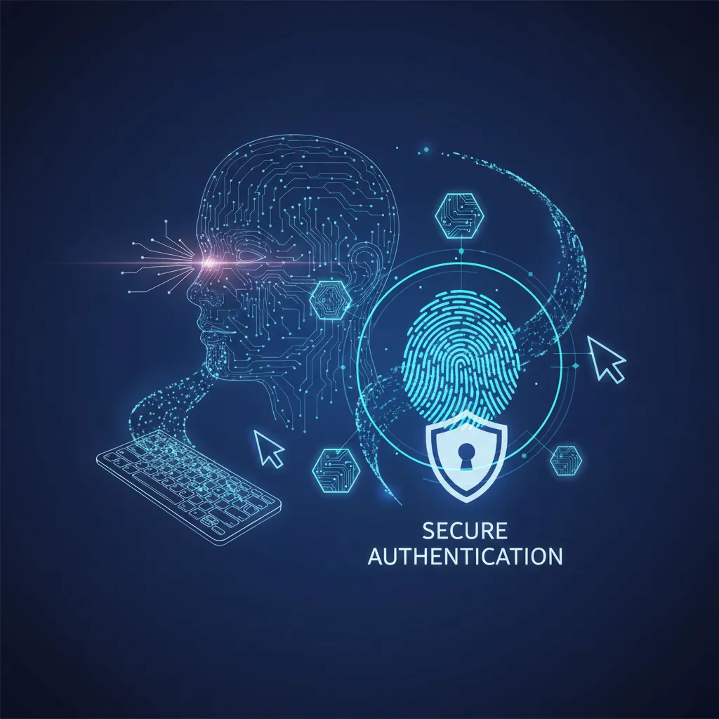 AI analyzing behavioral biometrics for fraud prevention.