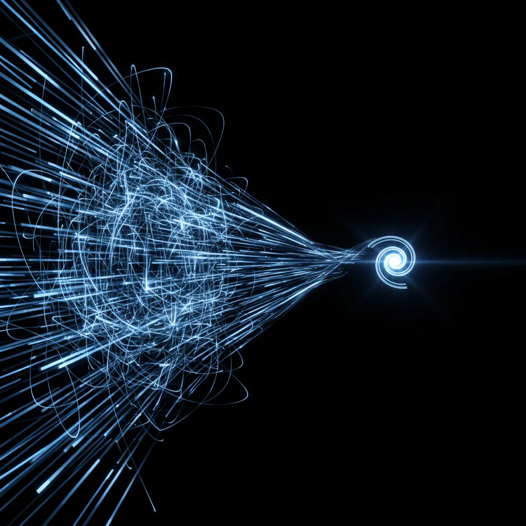 An abstract visualization of data processing at high speed, representing Claude 3.5 Sonnet's performance.