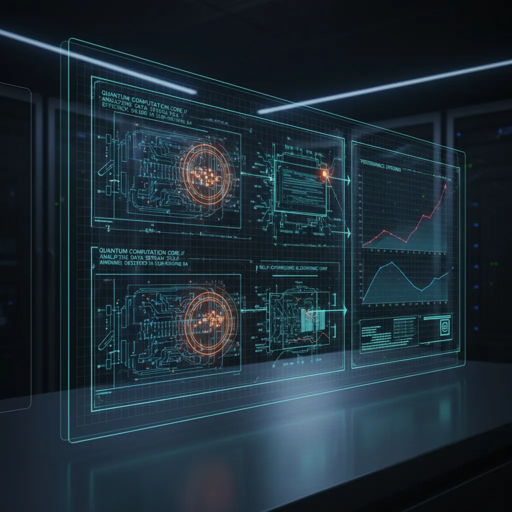 An AI's point-of-view analyzing a complex architectural blueprint, demonstrating advanced vision capabilities.