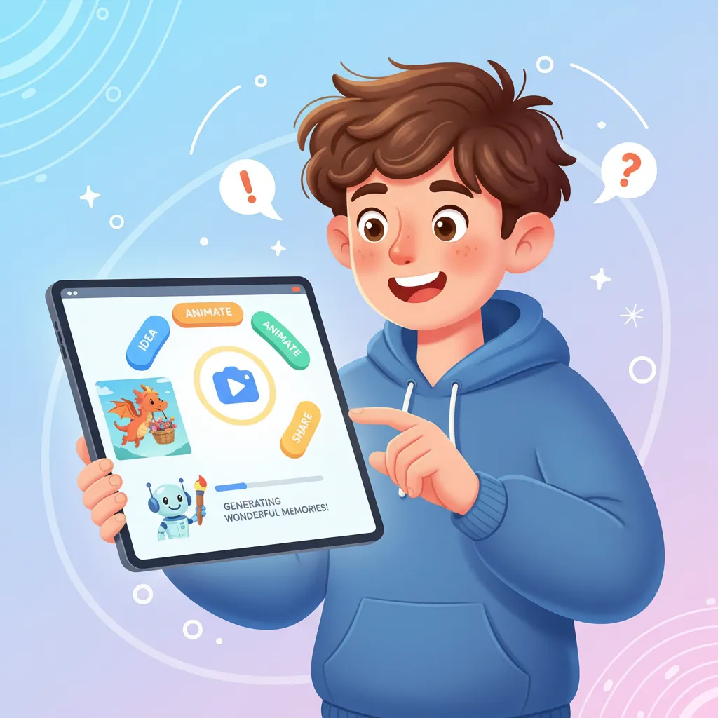 Person using a beginner-friendly AI video generator on a tablet