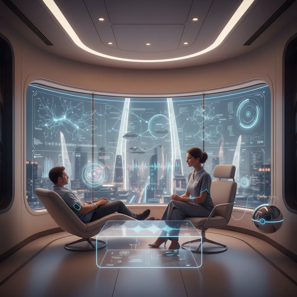 Human therapist with AI augmented insights in a virtual session