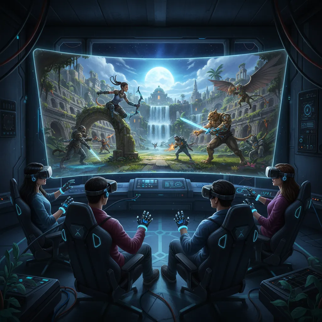 Gamers in AI-driven virtual world