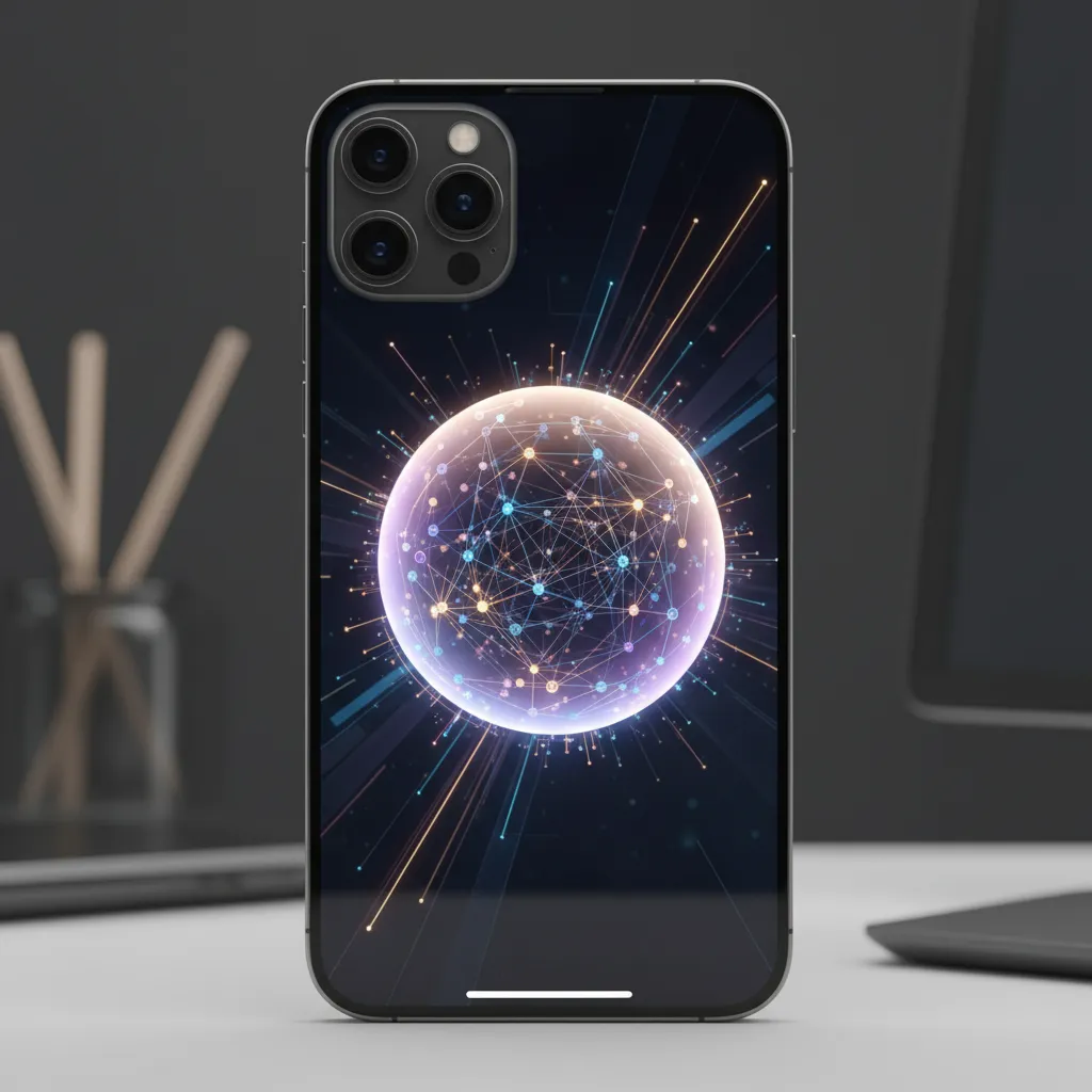 The new, smarter Siri with on-device AI capabilities shown on an iPhone screen.