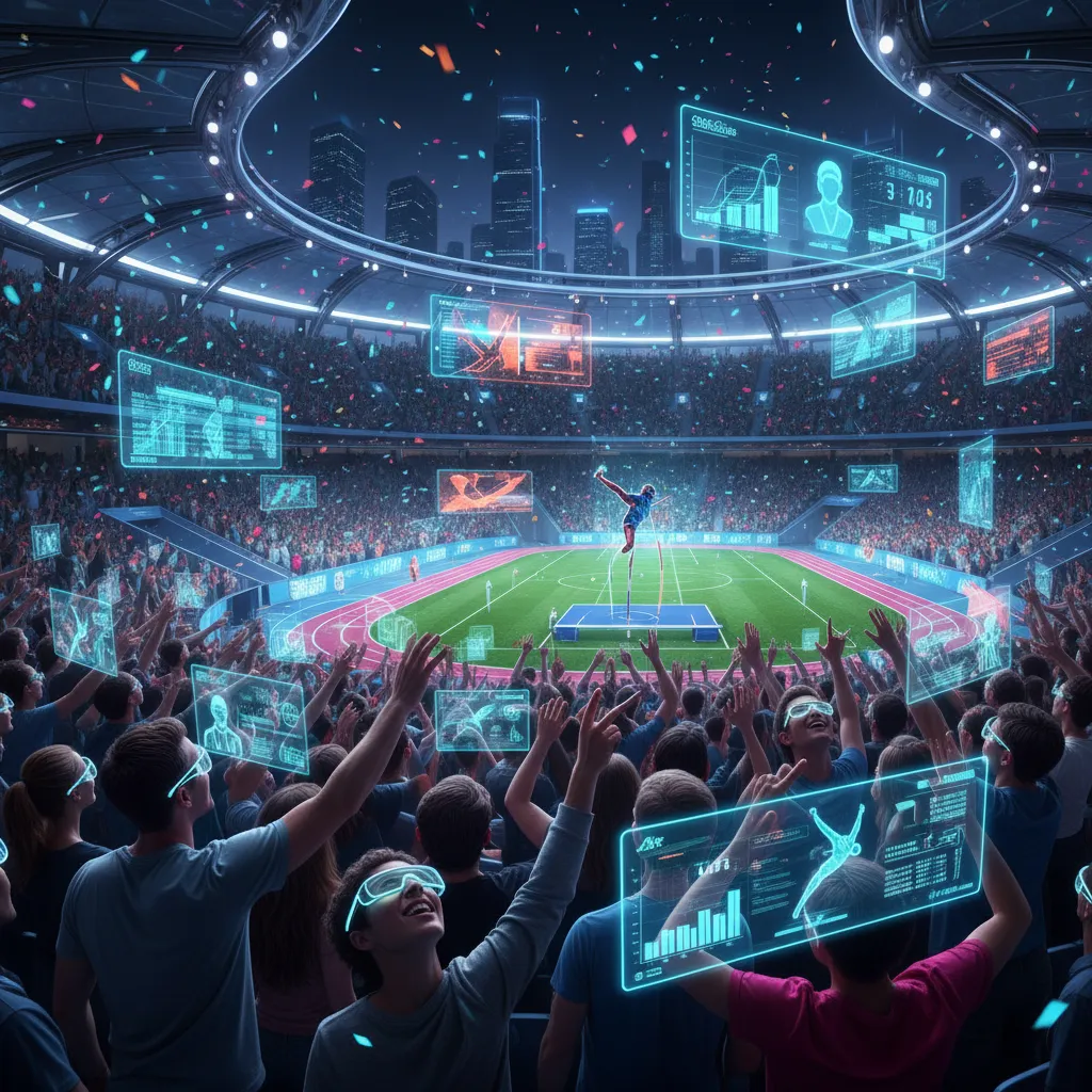 Olympic fans with AR displays