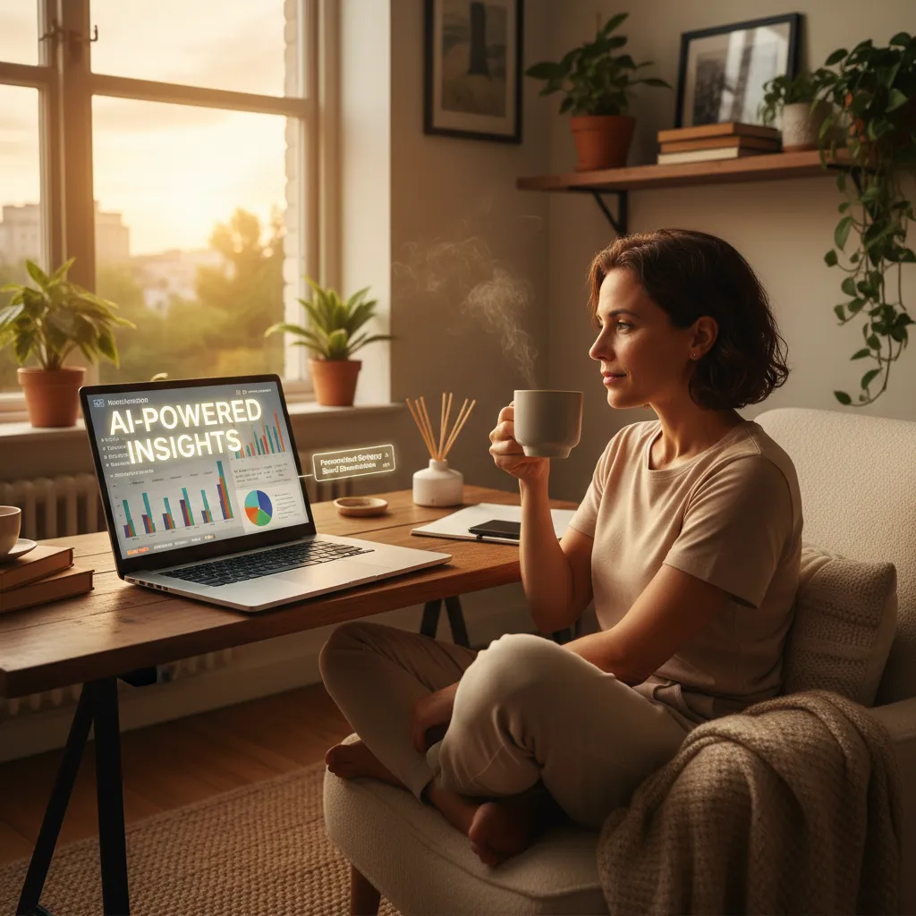 Person reviewing an AI-powered personalized investment portfolio