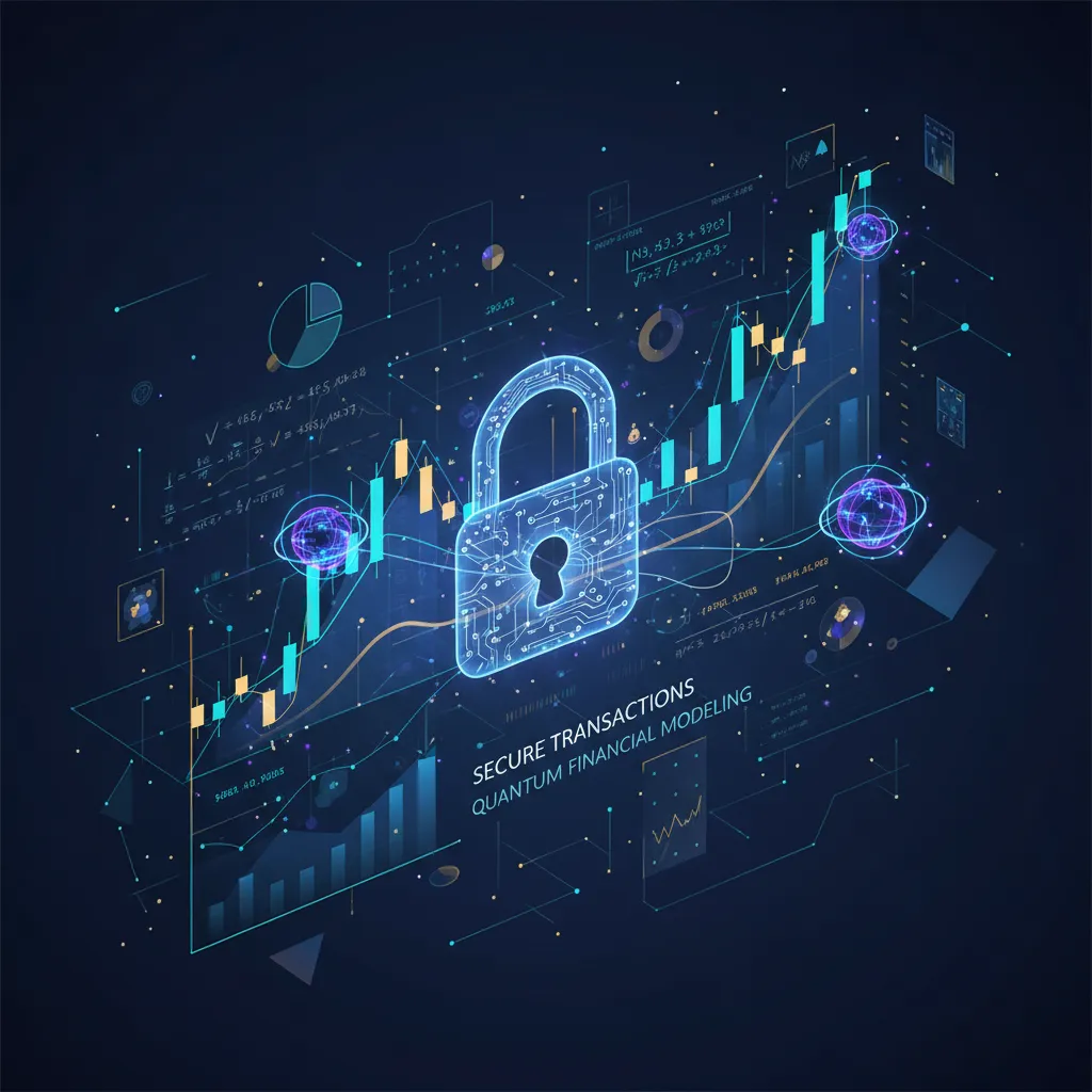Quantum computing in finance, stock market graphs, qubits, secure transactions