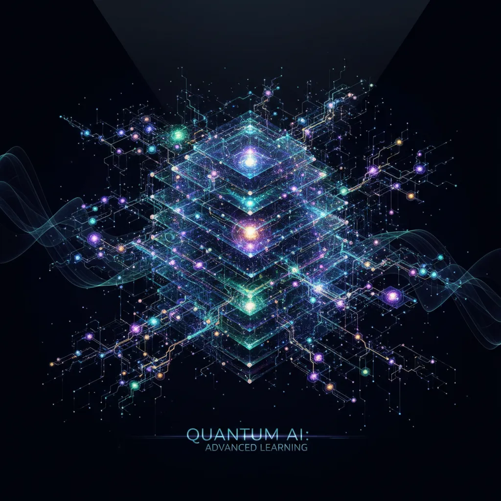 Abstract representation of a quantum neural network.