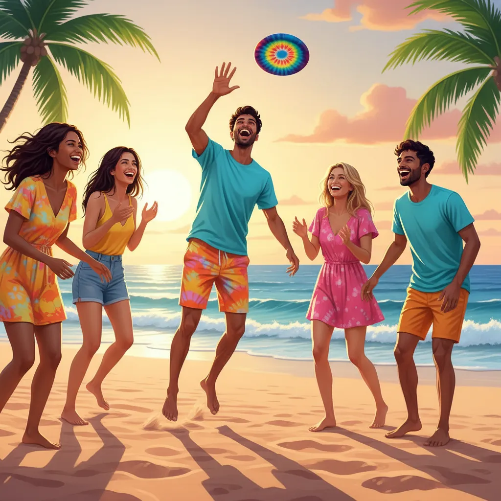 Friends enjoying an outdoor activity without phones