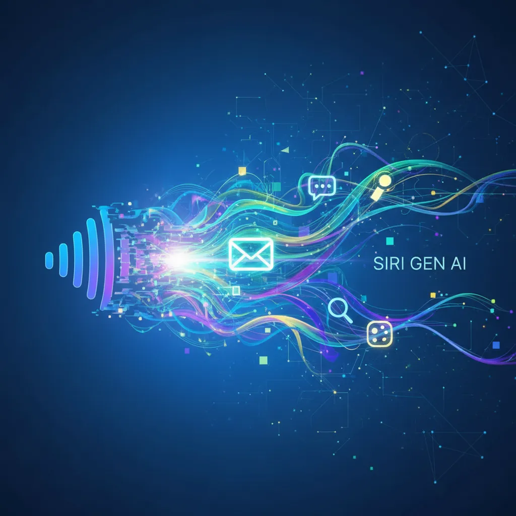 Siri's evolving waveform into creative patterns with app icons