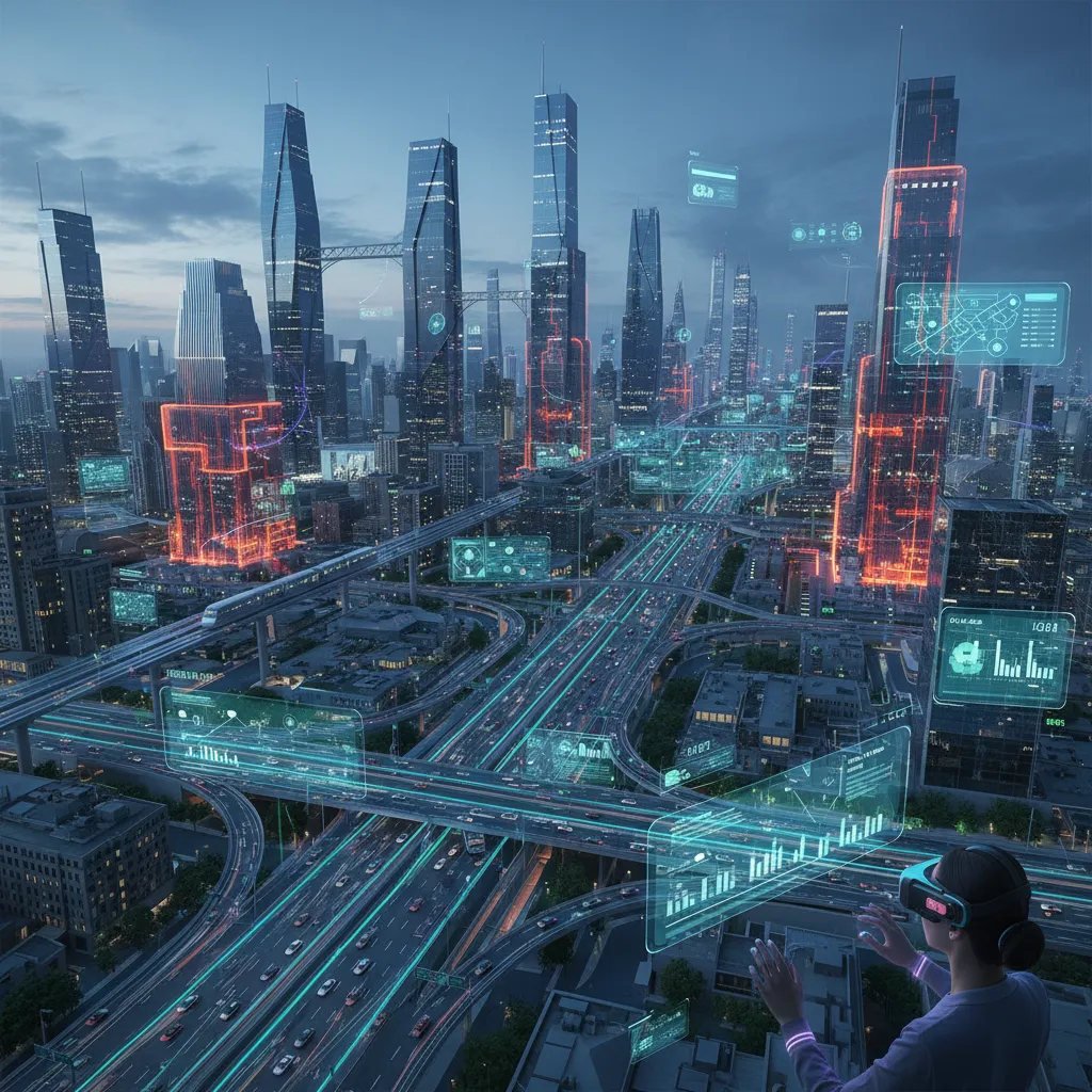 Smart city with spatial data overlays