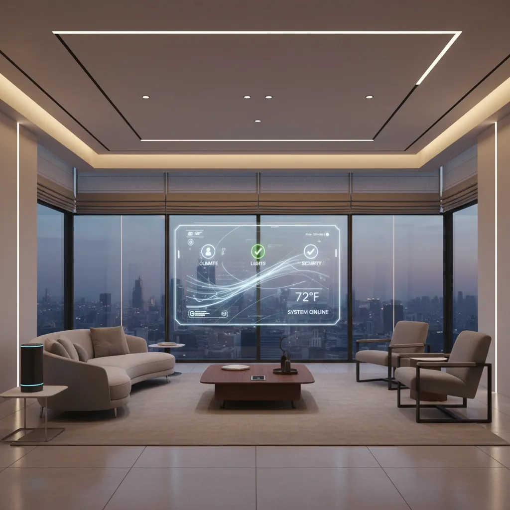 AI integrated smart home interior