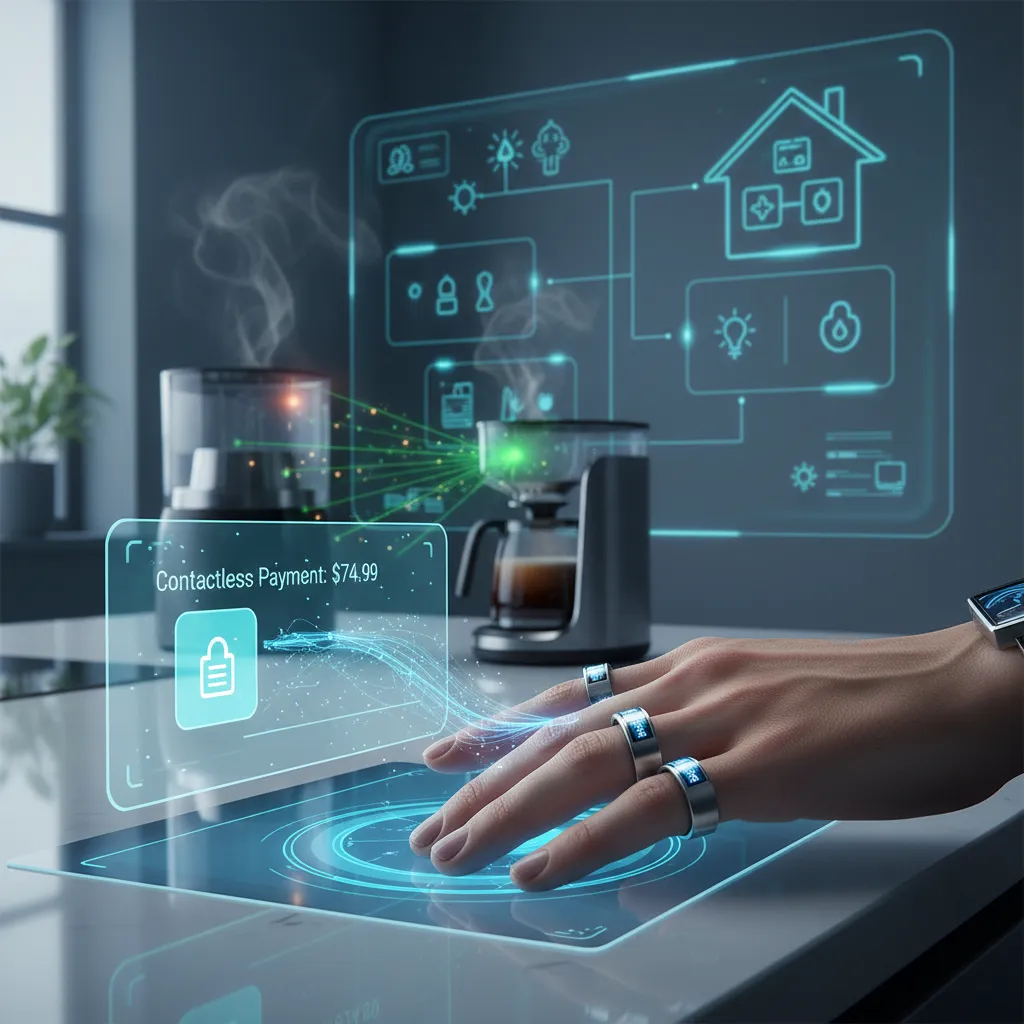 Smart ring interacting with smart home devices