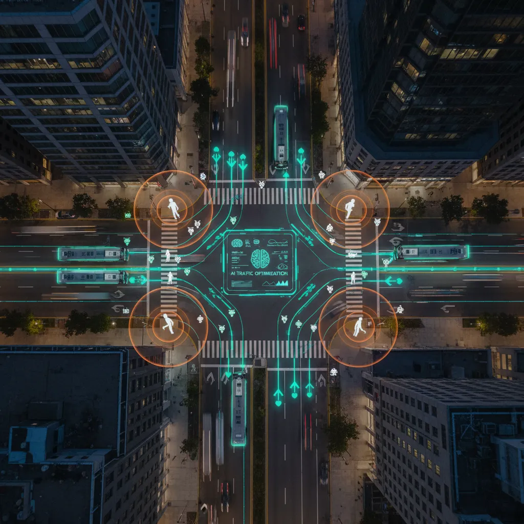 AI-powered traffic flow optimization in a smart city