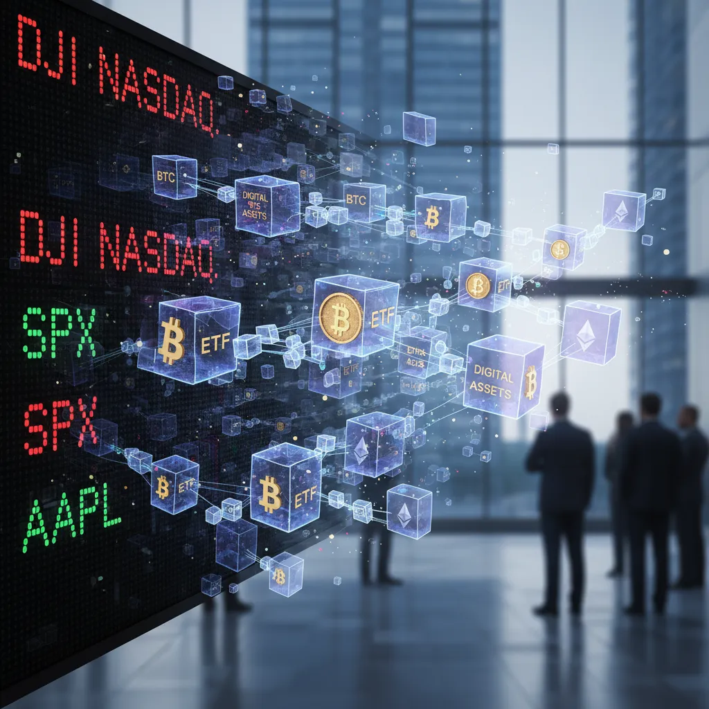 Traditional finance integrating with blockchain ledger