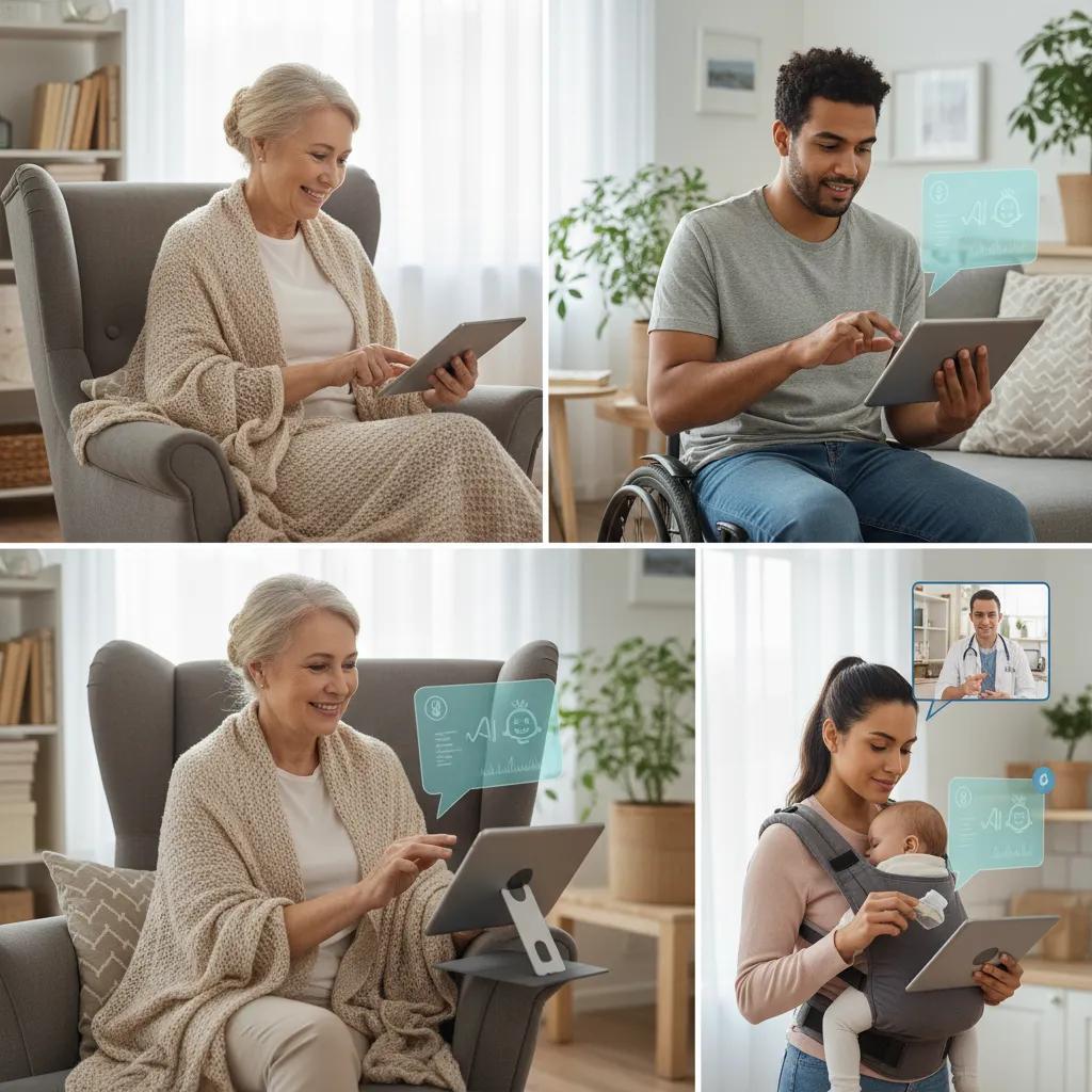 Patient using a virtual health assistant