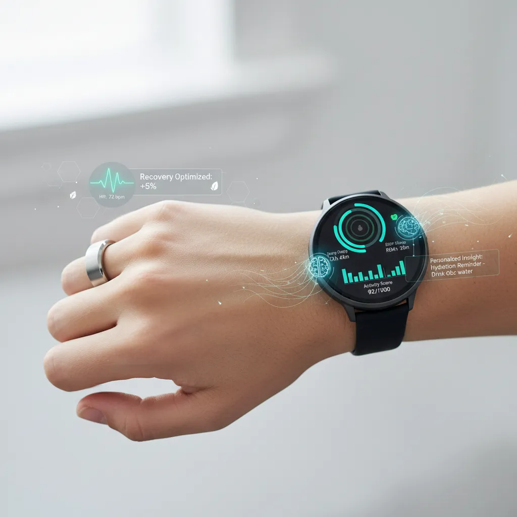 Smart ring displaying personalized health data